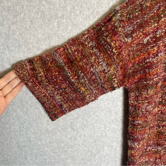 Peruvian Connection Alpaca Wool Blend Oversized  Cable Knit Pull Over Sweater - Picture 4 of 6